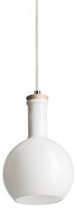 PULIRE RD závěsná opálové sklo/dřevo/chrom 230V E14 28W - RED - DESIGN RENDL