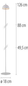 Schöner Wohnen 19245-16 - LED Stm. stojací lampa BELLIS LED/2,5W/5V IP54 bílá