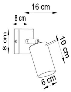 Nástěnné bodové svítidlo SOLLUX Ring GU10 1x40W bez zdroje SL.0087 bílá