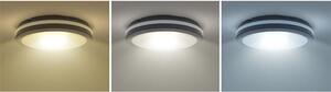 SOLIGHT LED přisazené svítidlo 18-22-26W | 2110lm | CCT 3000-4000-6500K | IP65, černé