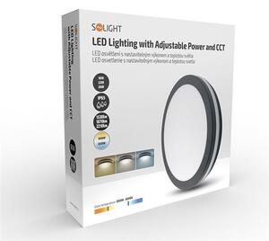 SOLIGHT LED přisazené svítidlo 18-22-26W | 2110lm | CCT 3000-4000-6500K | IP65, černé