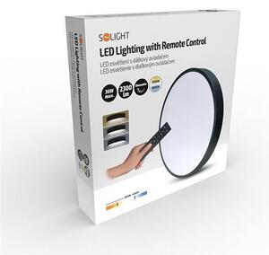 SOLIGHT LED svítidlo 36W, 2300lm, 3000K-6000K CCT, Dim, 30cm, dálkový ovladač