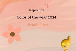 Tapeta jemné listy v odstínu Peach Fuzz