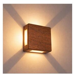 Brilagi - LED Venkovní nástěnné svítidlo QUADRAY LED/6W/230V dekor dřeva IP54