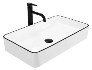 REA-U6513 - Umyvadlo na desku DENIS 35x61,5 cm keramika/bílá/černá