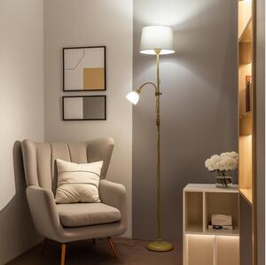 Brilagi - Stojací lampa CERIA 1xE27/100W/230V + 1xE14/25W zlatá/šedá