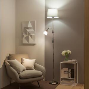 Brilagi - Stojací lampa CERIA 1xE27/100W/230V + 1xE14/25W matný chrom/šedá