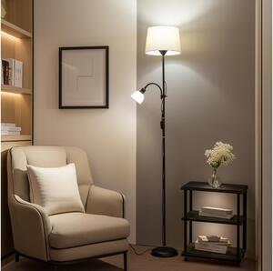 Brilagi - Stojací lampa CERIA 1xE27/100W/230V + 1xE14/25W černá/béžová