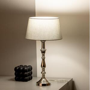 Brilagi - Stolní lampa CERIA 1xE27/60W/230V pr. 25 cm lesklý chrom/šedá