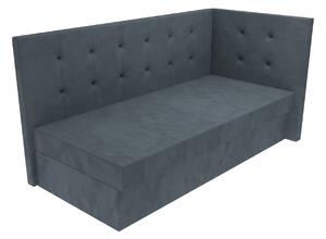 Čalouněná postel Viola s čelem s vtahy a úložným prostorem - Béžová, 90 x 200 cm, Bez navýšení, Molitanová 12 cm