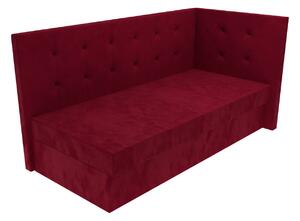 Čalouněná postel Viola s čelem s vtahy a úložným prostorem - Béžová, 90 x 200 cm, Bez navýšení, Molitanová 12 cm
