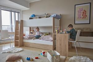 Dětský pokoj s patrovou postelí a psacími stoly Shelter