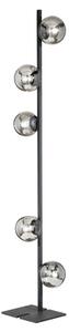 Ondaluce - Stojací lampa MONILE 5xE14/10W/230V 170 cm černá/kouřová černá