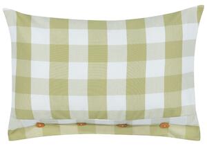 Dekorativní polštář TAMNINE 40 x 60 cm Světle zelená Kostkovaný vzor