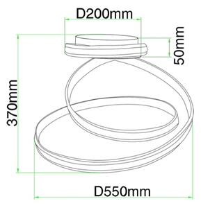 Ondaluce - LED Stmívatelné stropní svítidlo VUELTA LED/37W/230V pr. 55 cm bílá