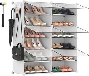REGÁL NA BOTY, bílá, 83/63/32 cm - Online Only šatny & botníky, Online Only
