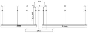 Ondaluce - LED Stmívatelný lustr na lanku SOEL LED/28W/230V + LED/38W zlatá