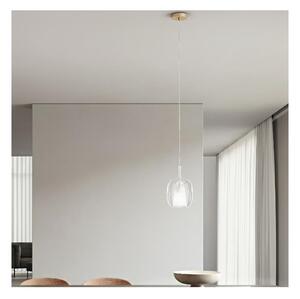 Ondaluce - Lustr na lanku THELMA 1xE27/15W/230V pr. 19,5 cm zlatá/čirá