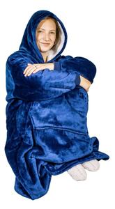 HomeLife Televizní mikina s kapucí HOODIE, S-XXL modrá (š:88cm, v:112cm)-88112M modrá