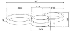 Ondaluce - LED Nástěnné svítidlo POIS LED/20W/230V zlatá