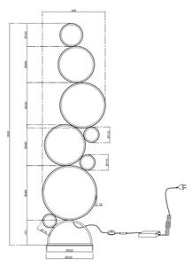 Ondaluce - LED Stmívatelná stojací lampa POIS LED/52W/230V 160 cm zlatá