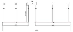 Ondaluce - LED Stmívatelný lustr na lanku SOEL LED/28W/230V + LED/38W bílá
