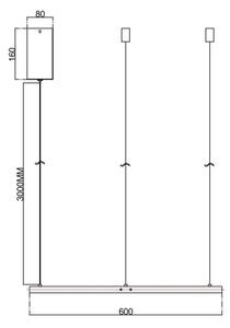 Ondaluce - LED Stmívatelný lustr na lanku SOEL LED/28W/230V pr. 60 cm zlatá