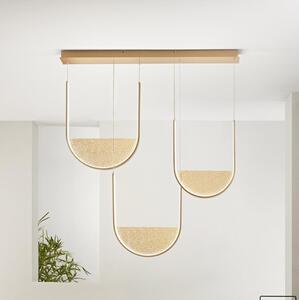 Ondaluce - LED Stmívatelný lustr na lanku LOTUS LED/70W/230V zlatá