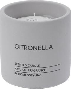 Repelentní svíčka Citronella v betonovém obalu, 10 x 10 cm