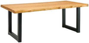 JÍDELNÍ STŮL, teakové dřevo, přírodní barvy, černá, 200/78/200 cm Livetastic, Online Only