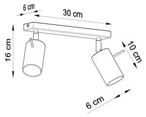 Bodové svítidlo SOLLUX Ring 2 GU10 2x40W bez zdroje SL.0092 černá