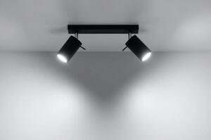 Bodové svítidlo SOLLUX Ring 2 GU10 2x40W bez zdroje SL.0092 černá