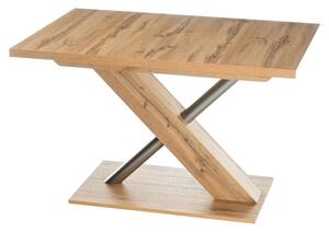 Jídelní stůl UTENDI 1 dub apalačský, šířka 120 cm, rozkládací