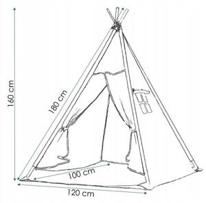 Teepee stan pro děti SPRINGOS Růžový Zigzag