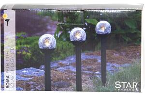 Sada 3 venkovních solárních LED svítidel Star Trading Roma, výška 23 cm