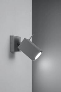 Nástěnné bodové svítidlo SOLLUX Merida 1 GU10 1x40W bez zdroje SL.0455 šedá