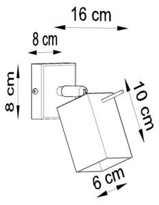 Nástěnné bodové svítidlo SOLLUX Merida 1 GU10 1x40W bez zdroje SL.0455 šedá