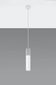 Lustr SOLLUX Borgio 1 GU10 1x40W bez zdroje SL.0647 beton a ocel bílá
