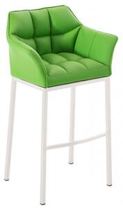 Barová židle Damaso bílá, zelená