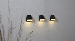 Sada 3 nástěnných solárních LED svítidel Star Trading Wally, výška 7,5 cm