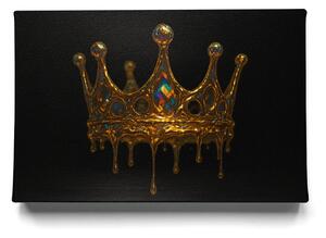 KRAFTHOUSE.EU Golden Drip Crown | Premium Canvas (100% bavlna) | Různé rozměry Velikost: 30 x 20 cm