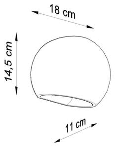Nástěnné keramické svítidlo SOLLUX Globe E27 1x60W bez zdroje SL.0032