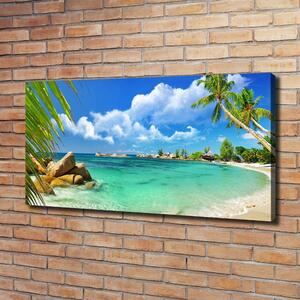 Foto obraz na plátně Seychely pláž oc-37245256