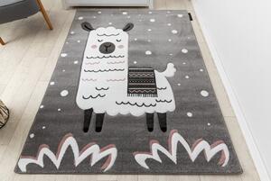 Dětský kusový koberec Petit Lama grey 240x330 cm
