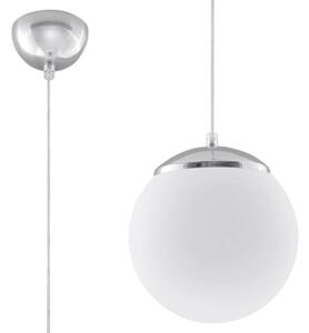 Lustr SOLLUX Ugo 20cm E27 1x60W bez zdroje SL.0263 bílé sklo/chrom
