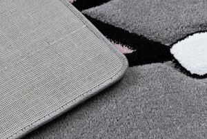 Dětský kusový koberec Petit Cat crown grey 140x190 cm