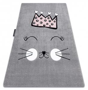 Dětský kusový koberec Petit Cat crown grey 160x220 cm