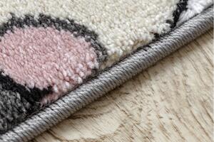 Dětský kusový koberec Petit Farm animals pink 120x170 cm