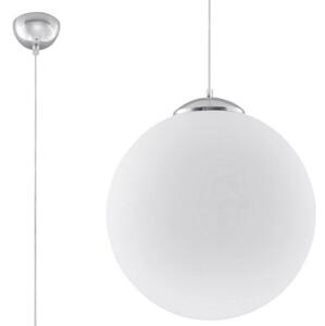 Lustr SOLLUX Ugo 30 E27 1x60W bez zdroje SL.0264 bílé sklo/chrom
