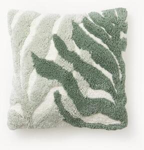Bavlněný povlak na polštář s všívaným rostlinným motivem Sela